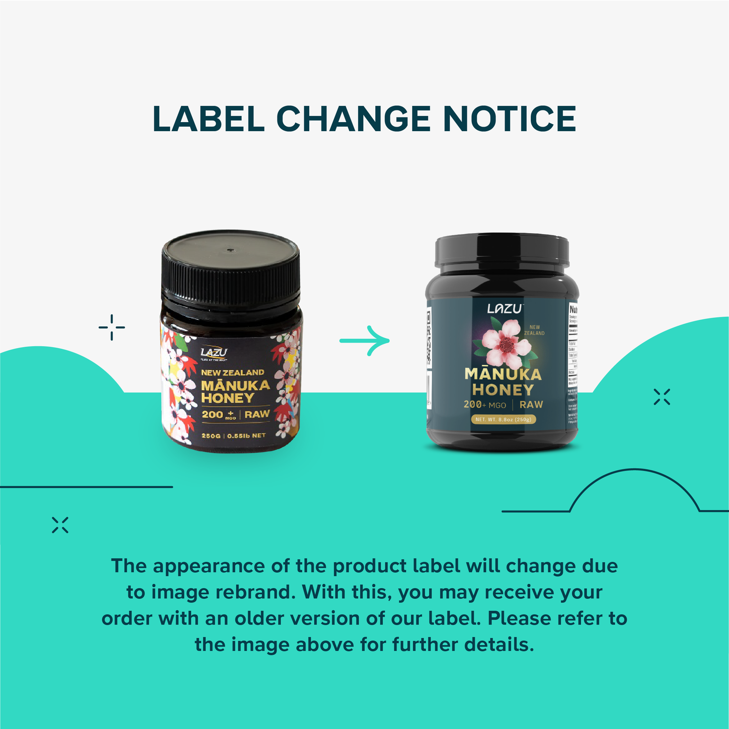 LAZU RAW MANUKA HONEY - 200+MGO Mono Floral from New Zealand