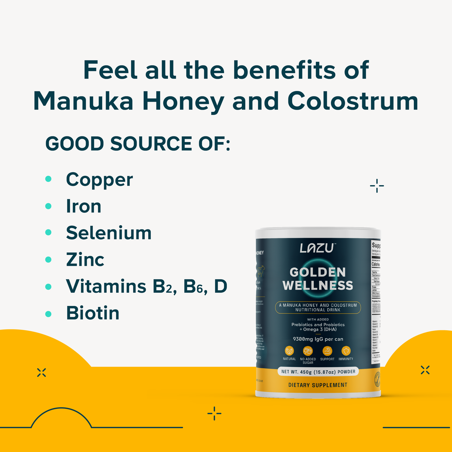 GOLDEN WELLNESS - A manuka Honey and Colostrum nutritional Drink